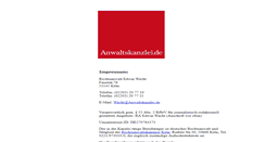 Desktop Screenshot of anwaltskanzlei.de